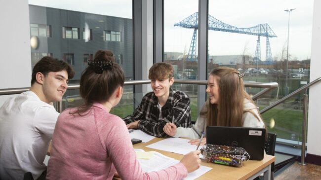 Students Working In A Group