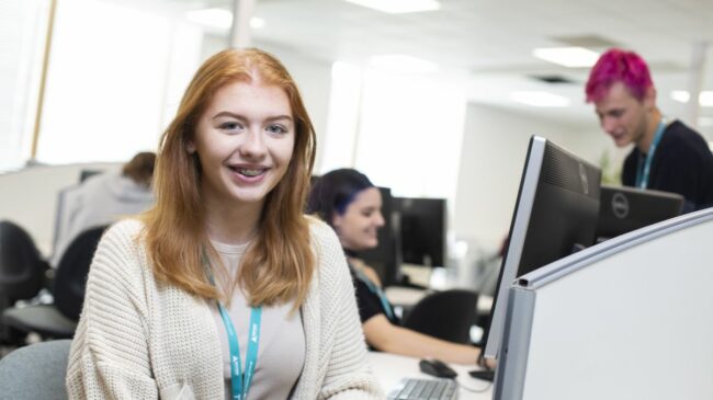 Student In Library