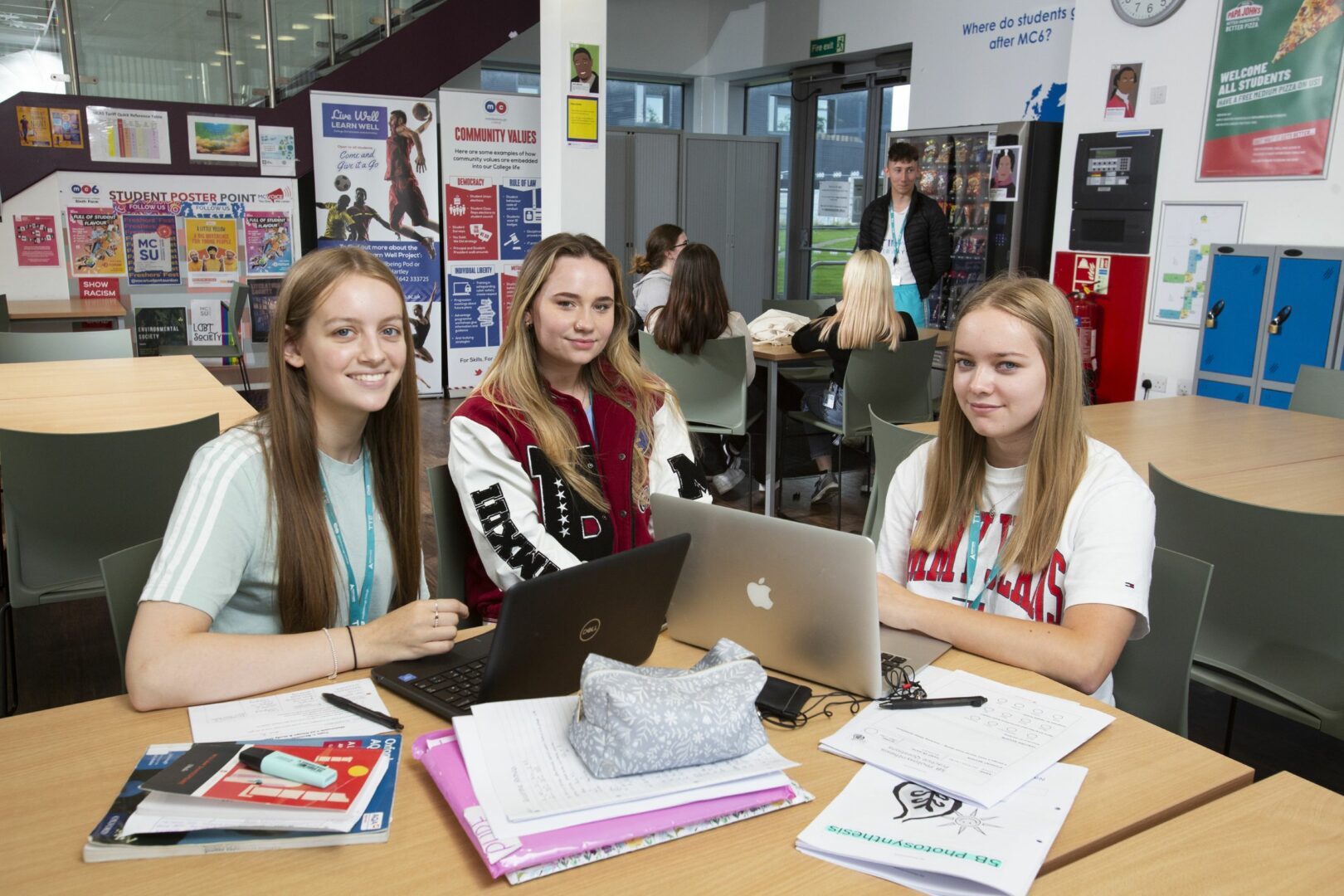 Students in MC6 seating area