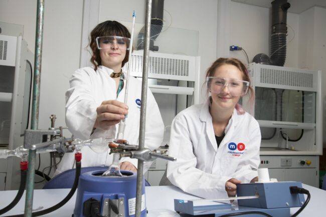 Students in science laboratory