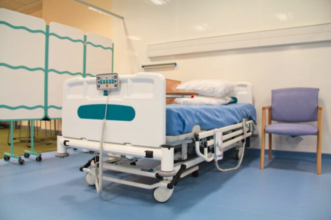 Bed in health ward