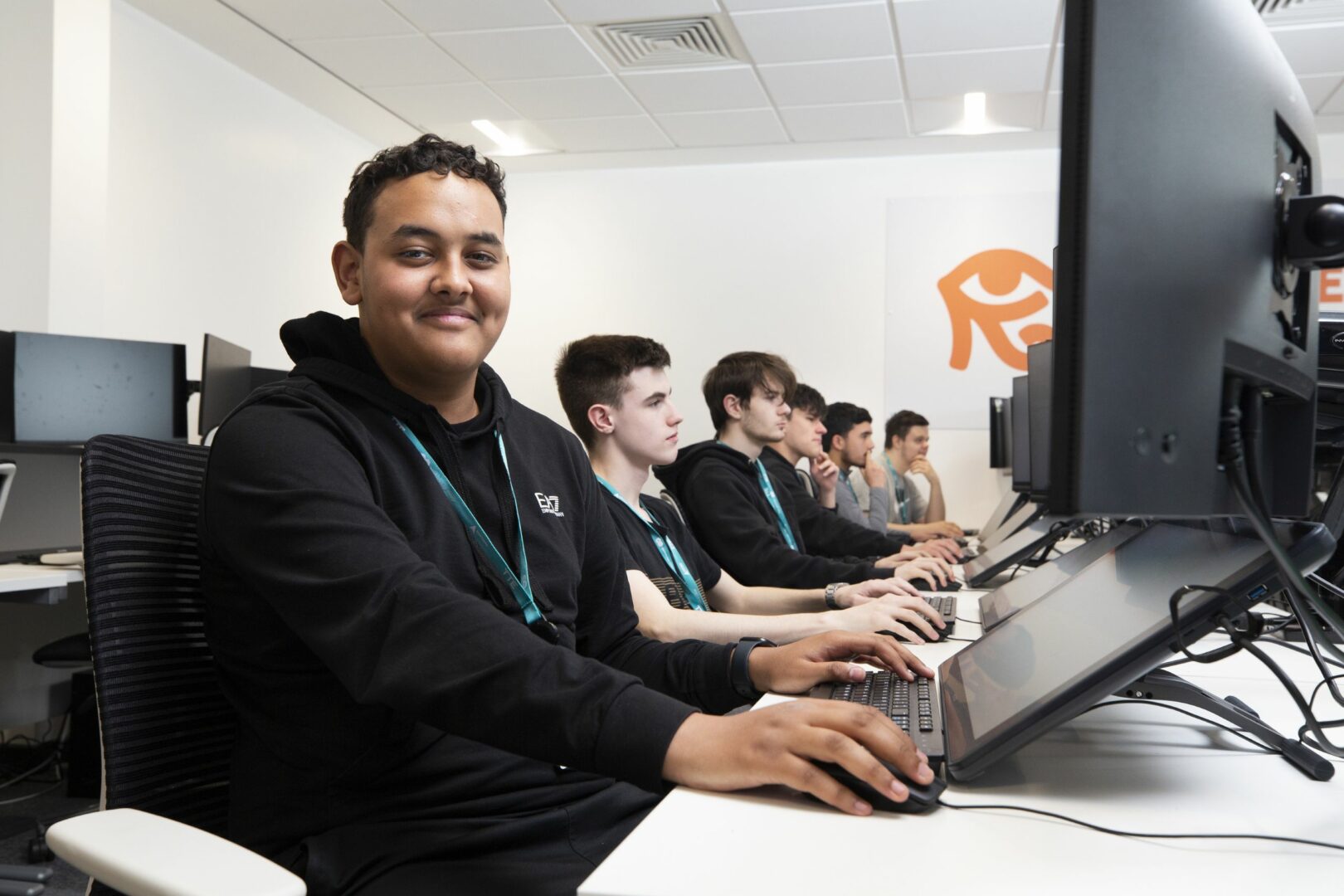 Students in digital classroom