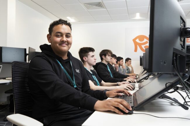Students in digital classroom