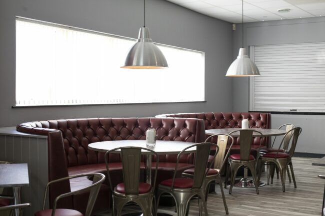 Tables in Waterside brasserie
