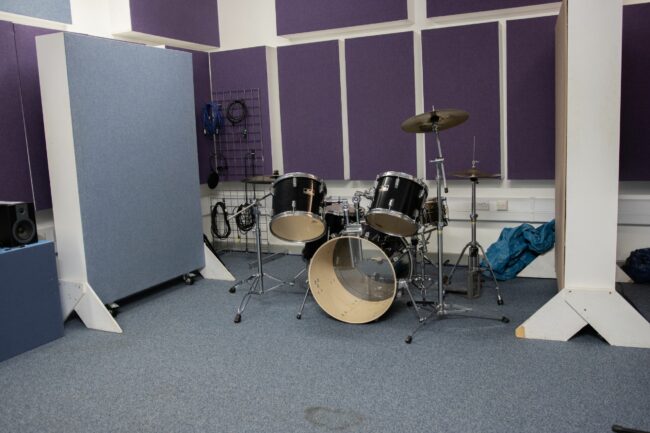 Music studio drum kit