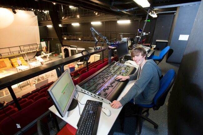 Student in theatre gallery