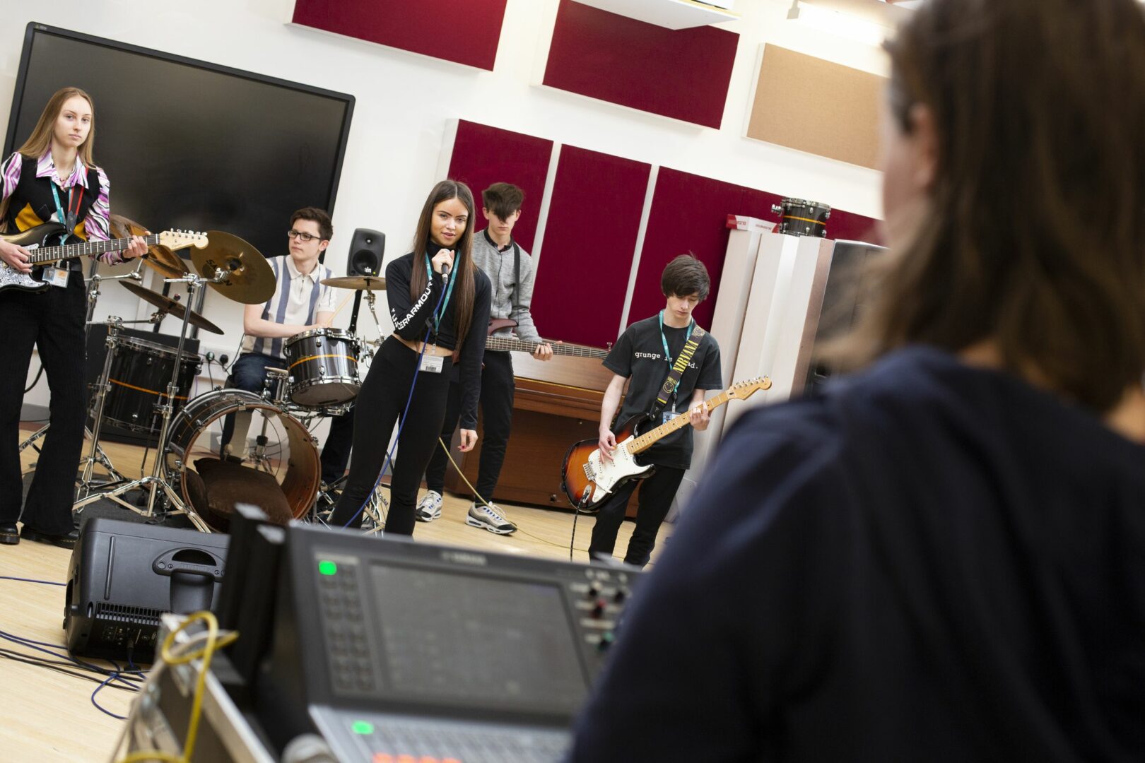 Music students performing