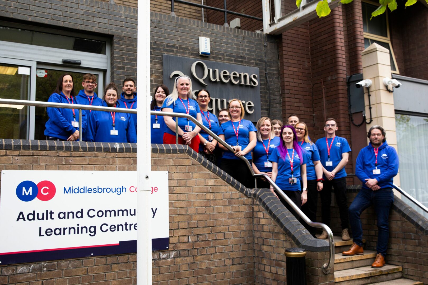 Adult and Community Learning team outside 2 Queens square