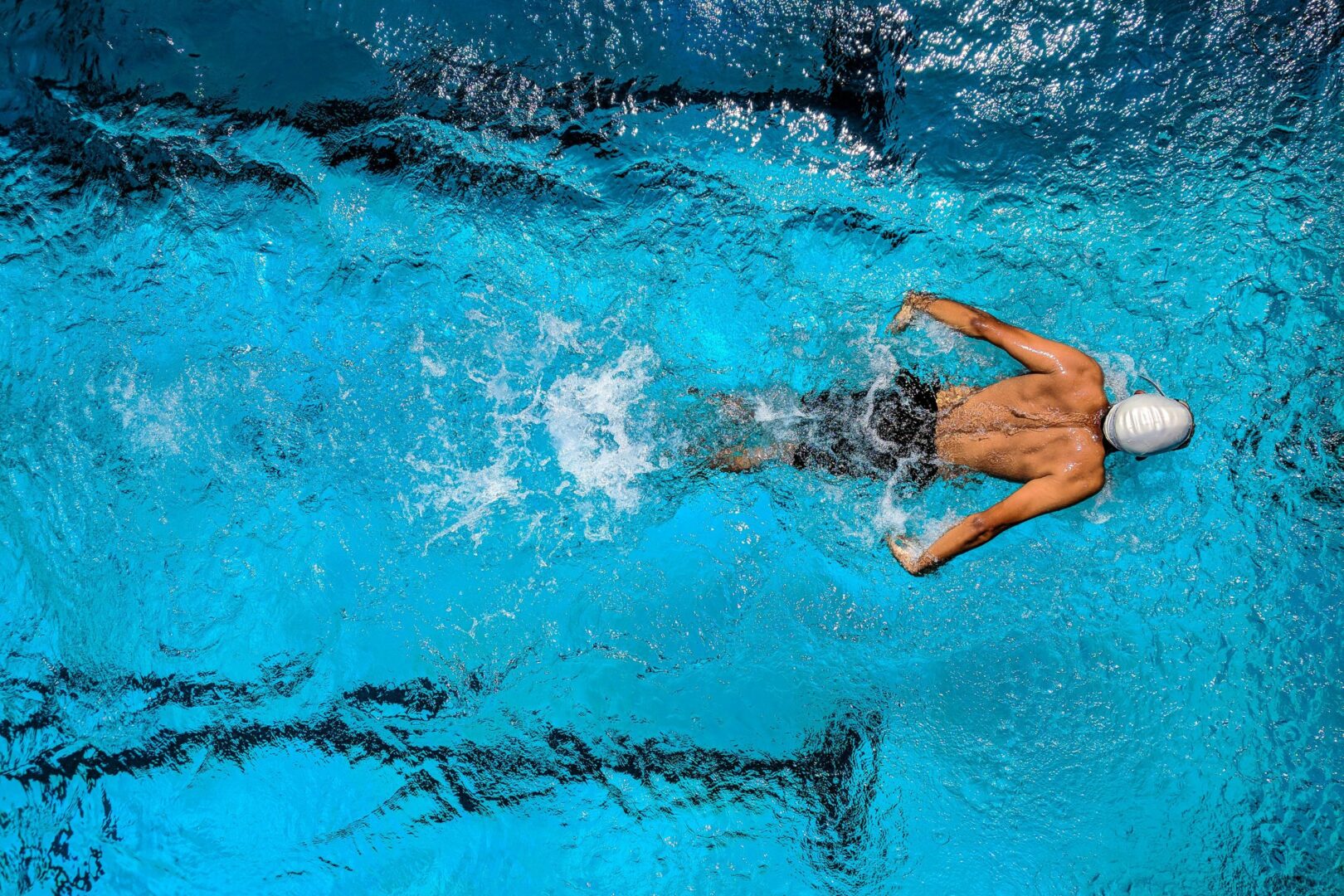 Swimmer in swimming pool