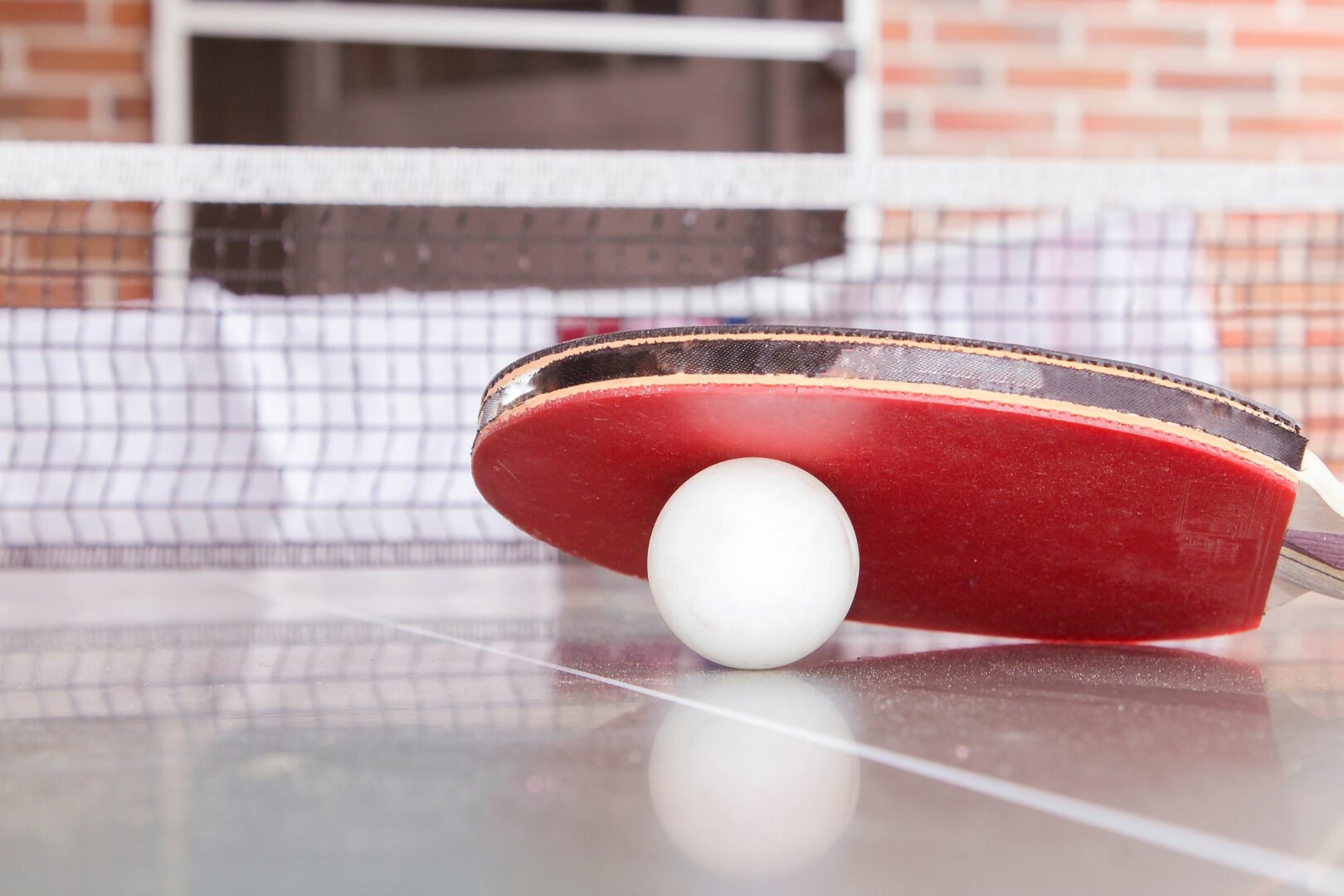 Table Tennis paddle and ball