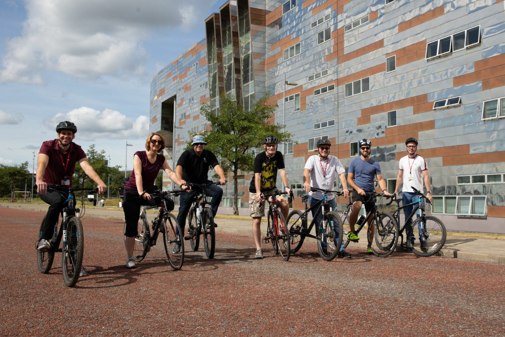 Staff on bikes