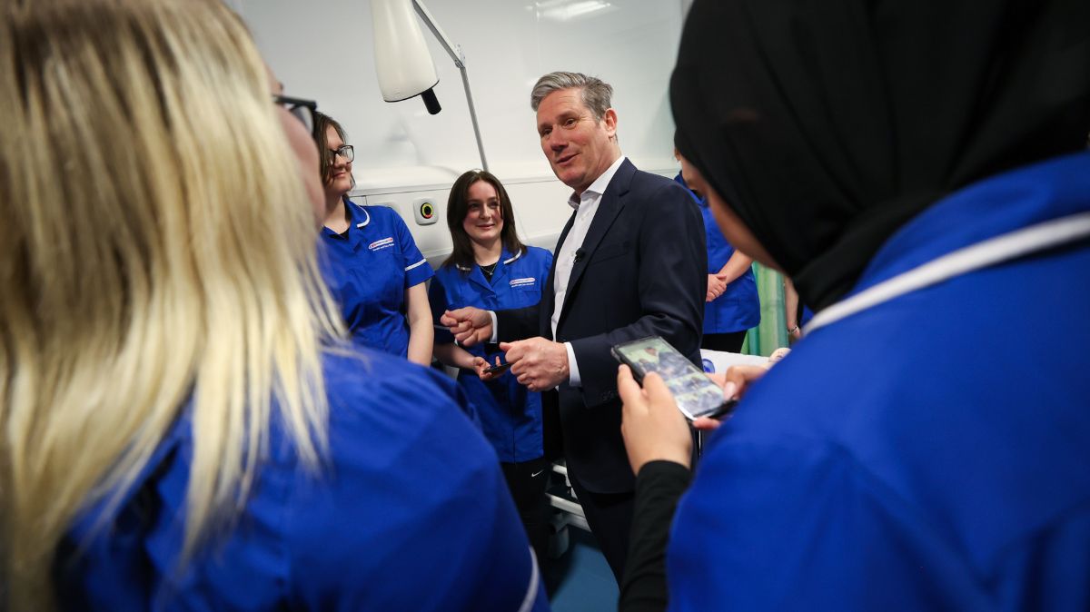Keir Starmer With Students