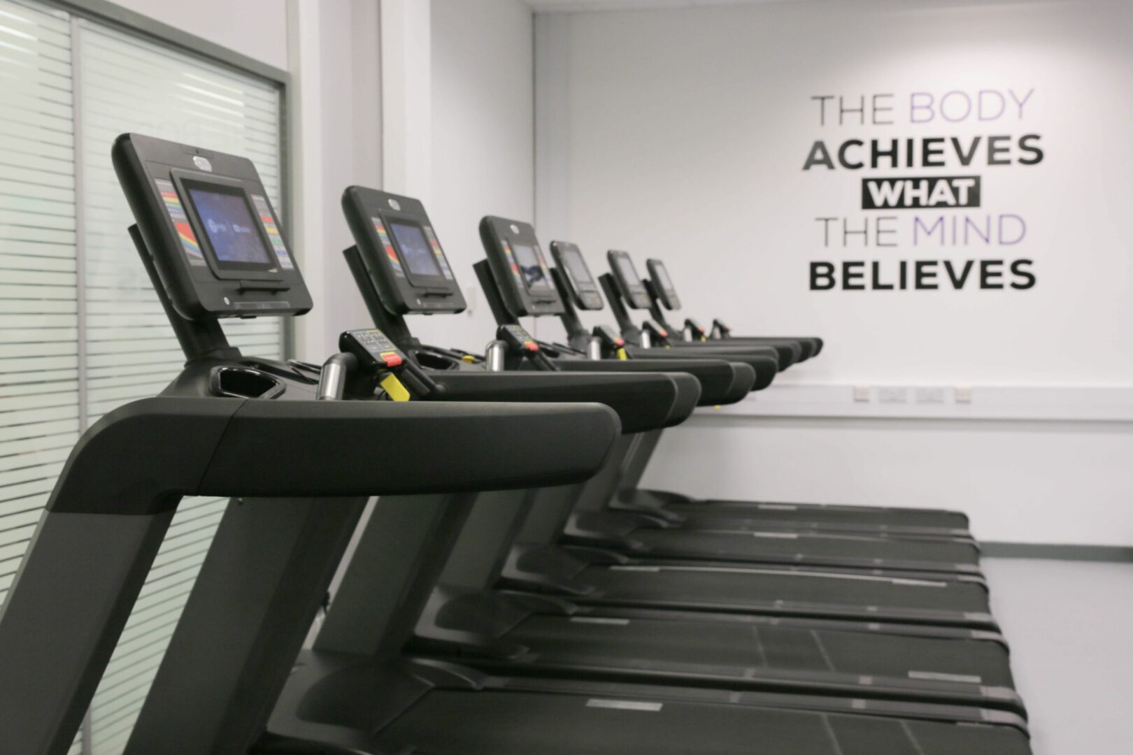 Treadmills in gym