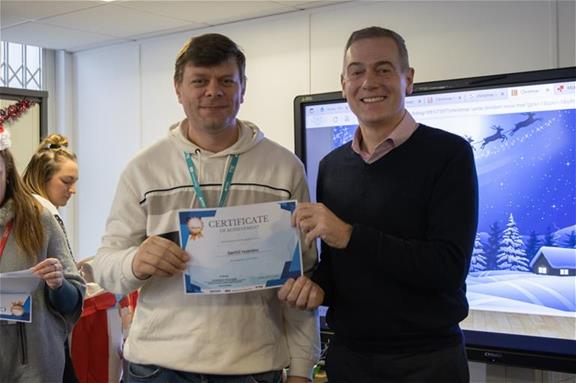 Andy Preston with learner