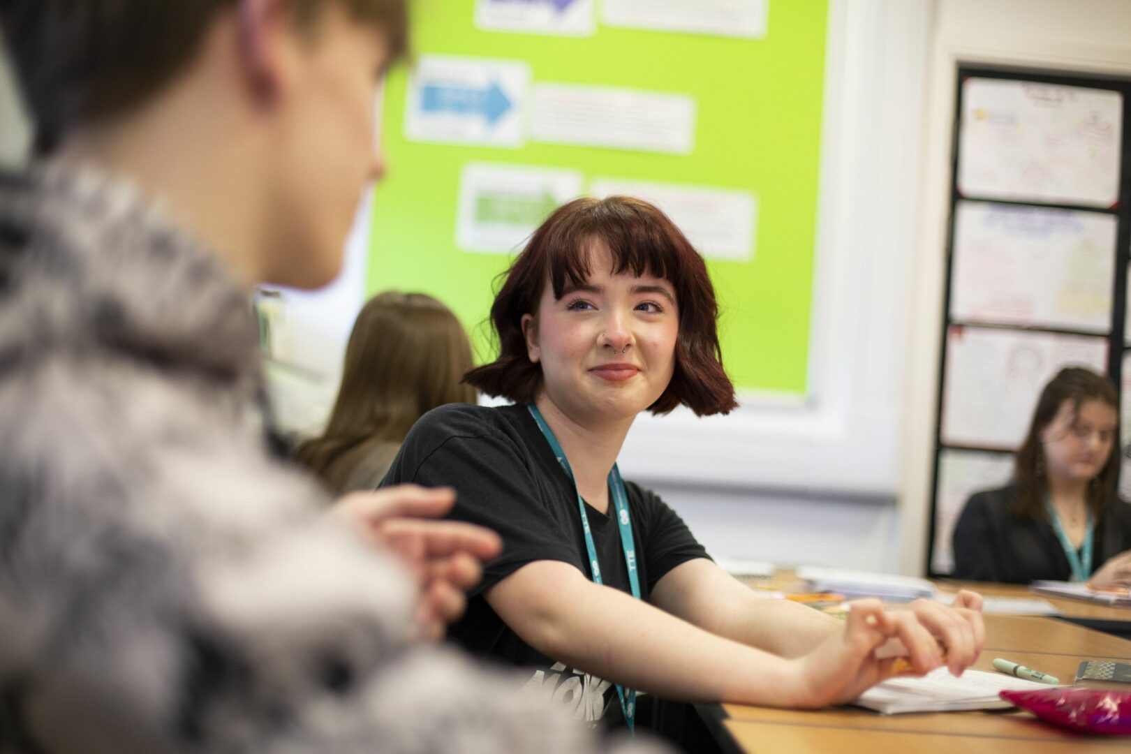 Student in classroom