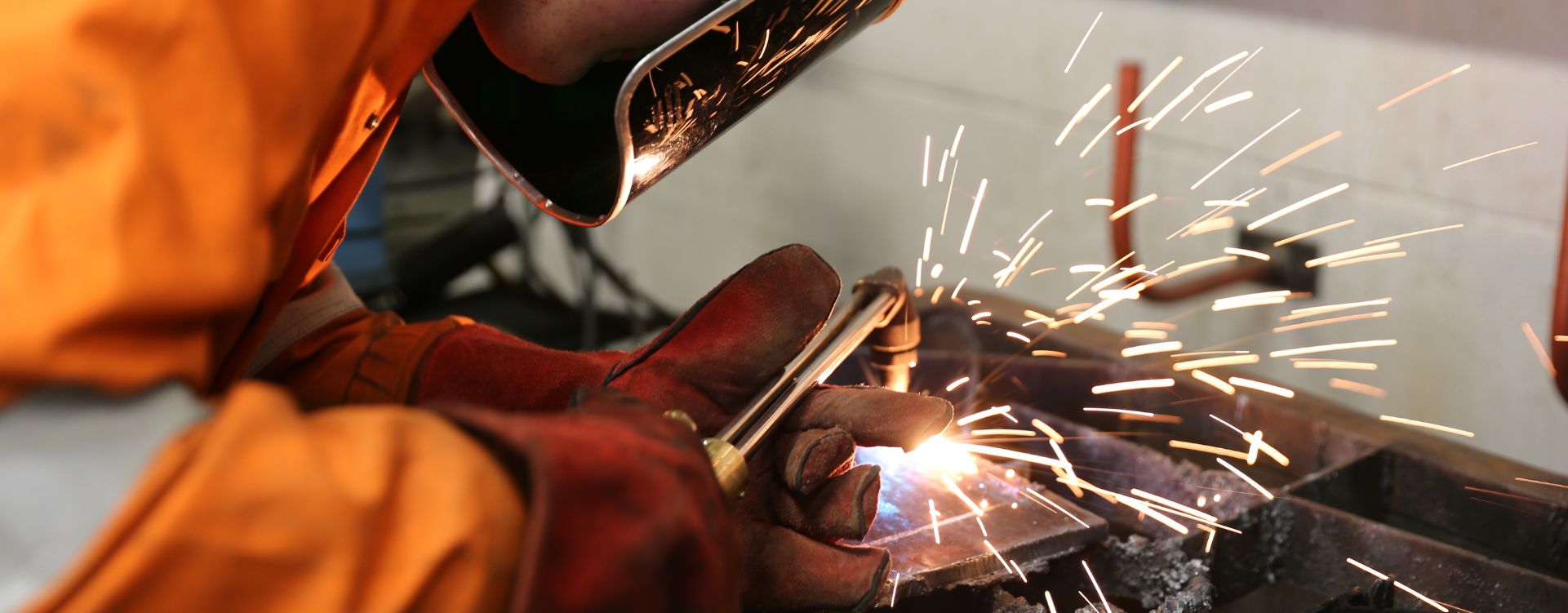 Student welding