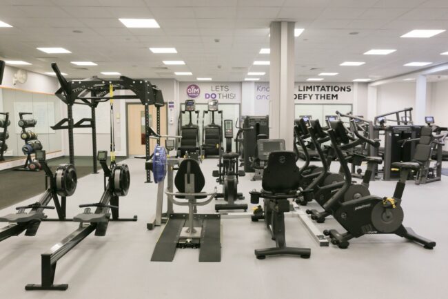 Interior of gym