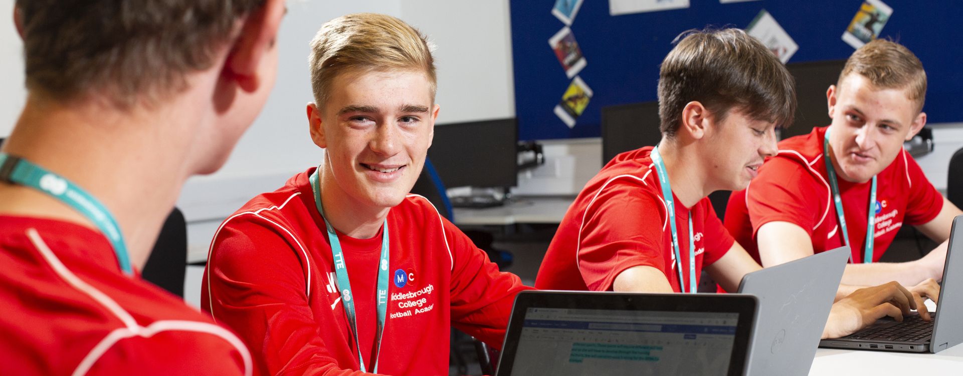 Sports students in classroom