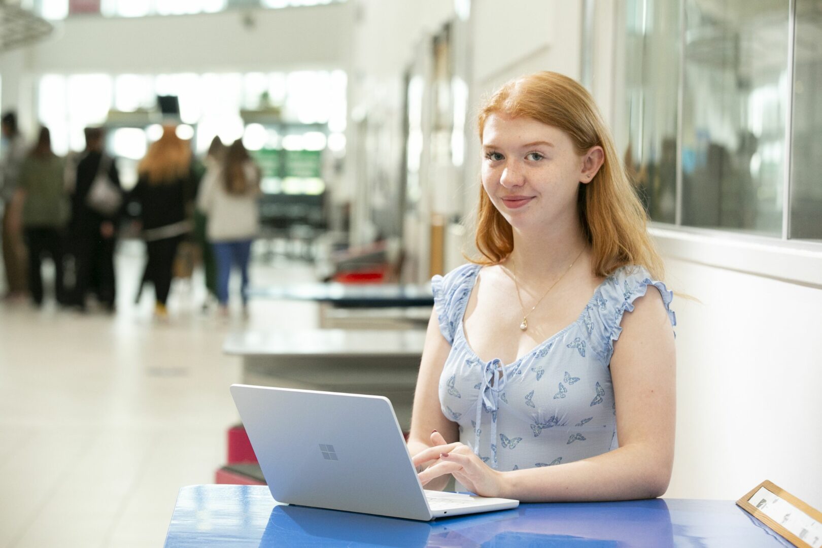 Student on a laptop