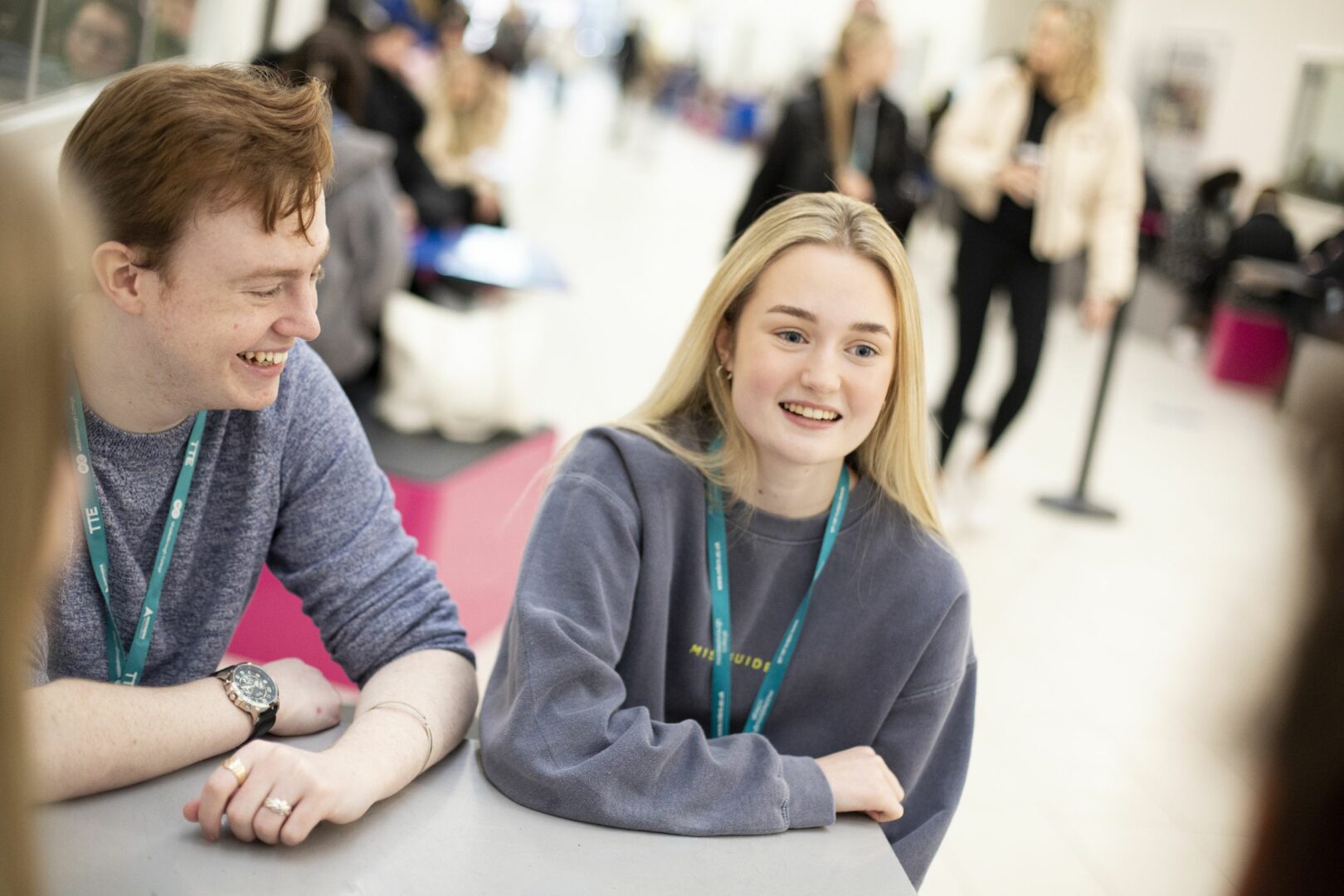 Students sitting at table