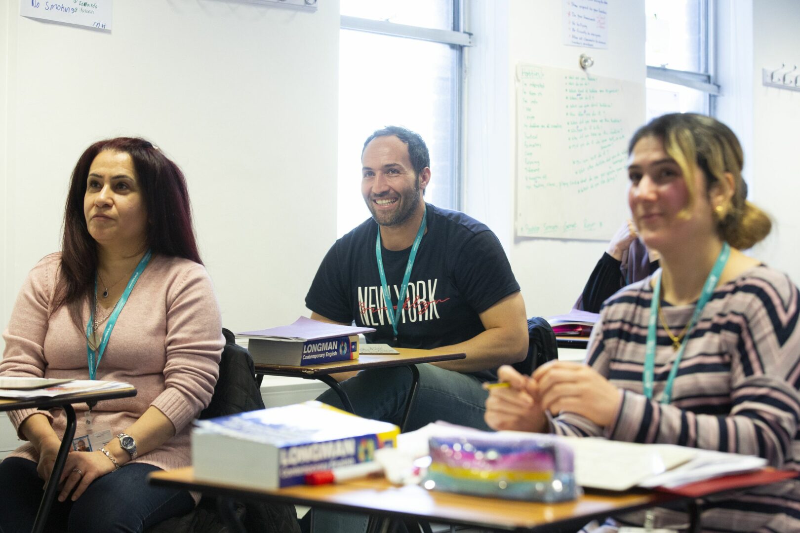 Adult and community learning students in classroom