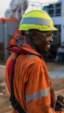 Engineer on work site