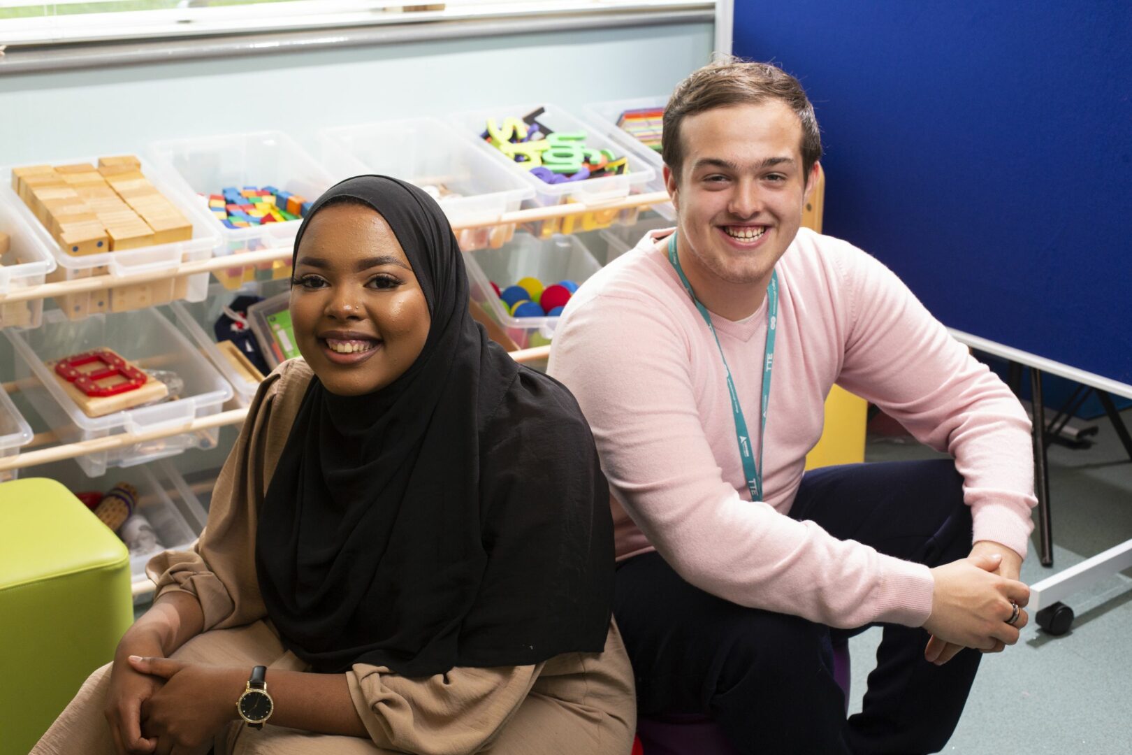 Two childcare students