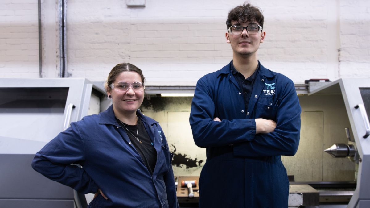 Two apprentices at Tees Components