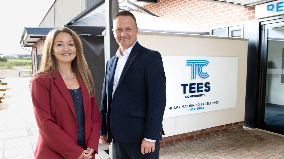 Sharon Lane and Matthew Telling outside Tees Components