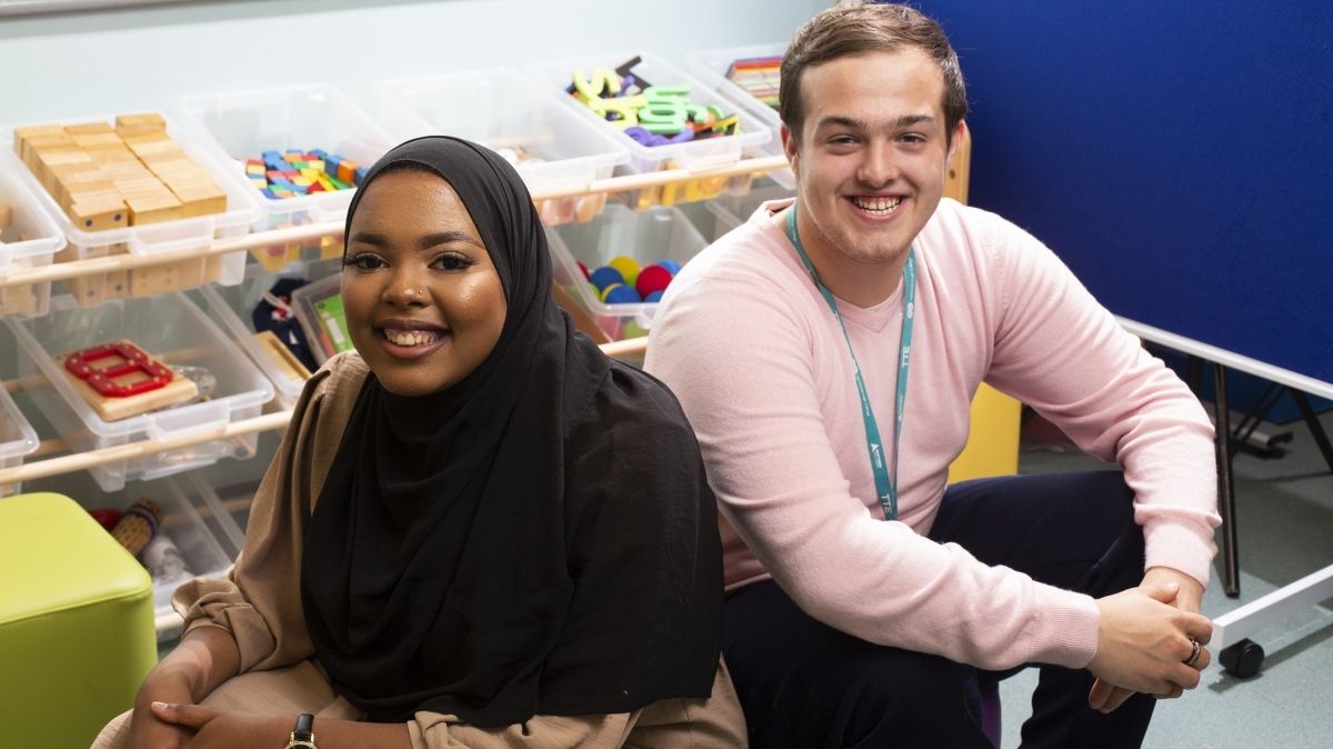 Childcare students in classroom