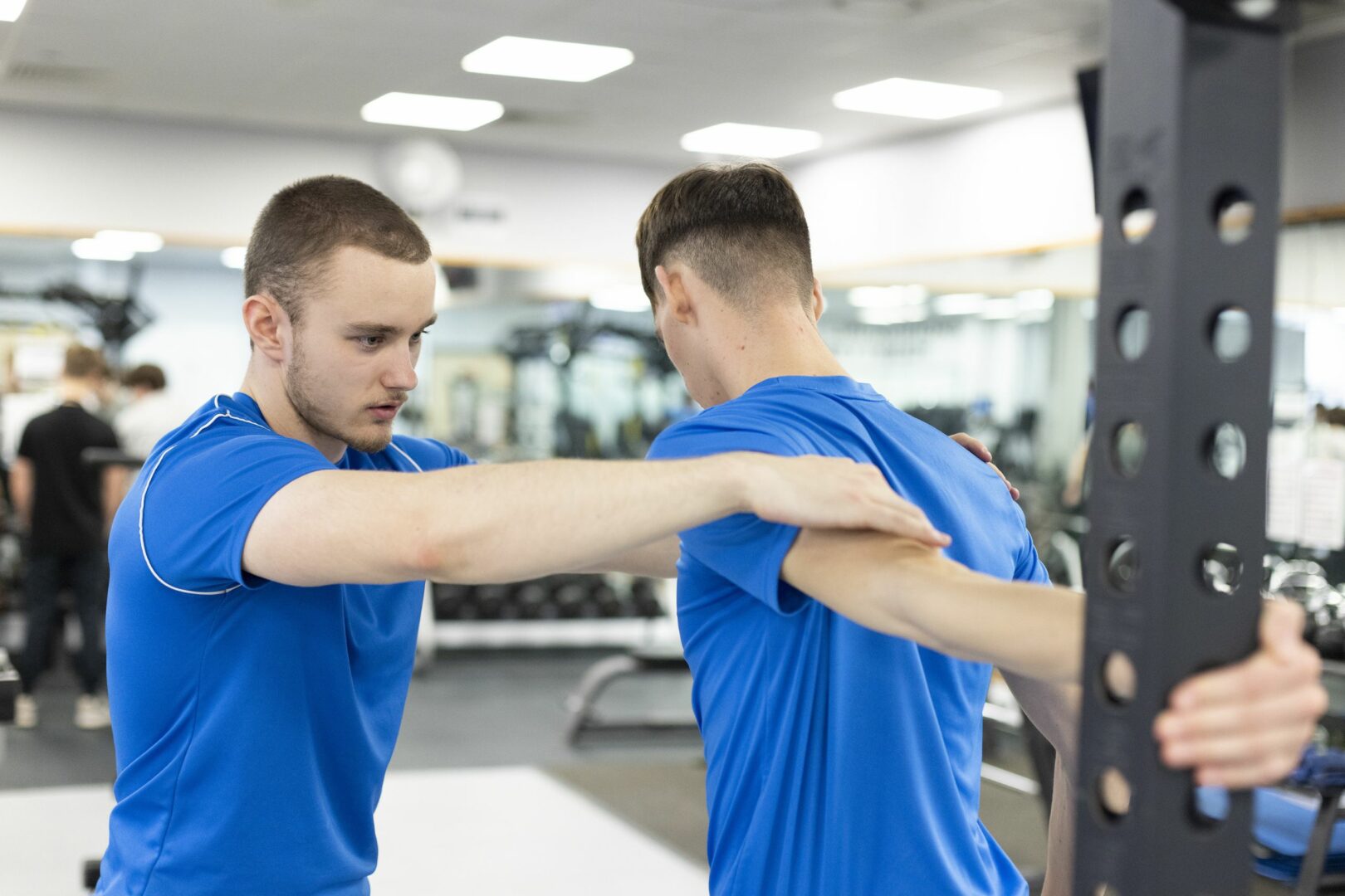 Sports students in gym