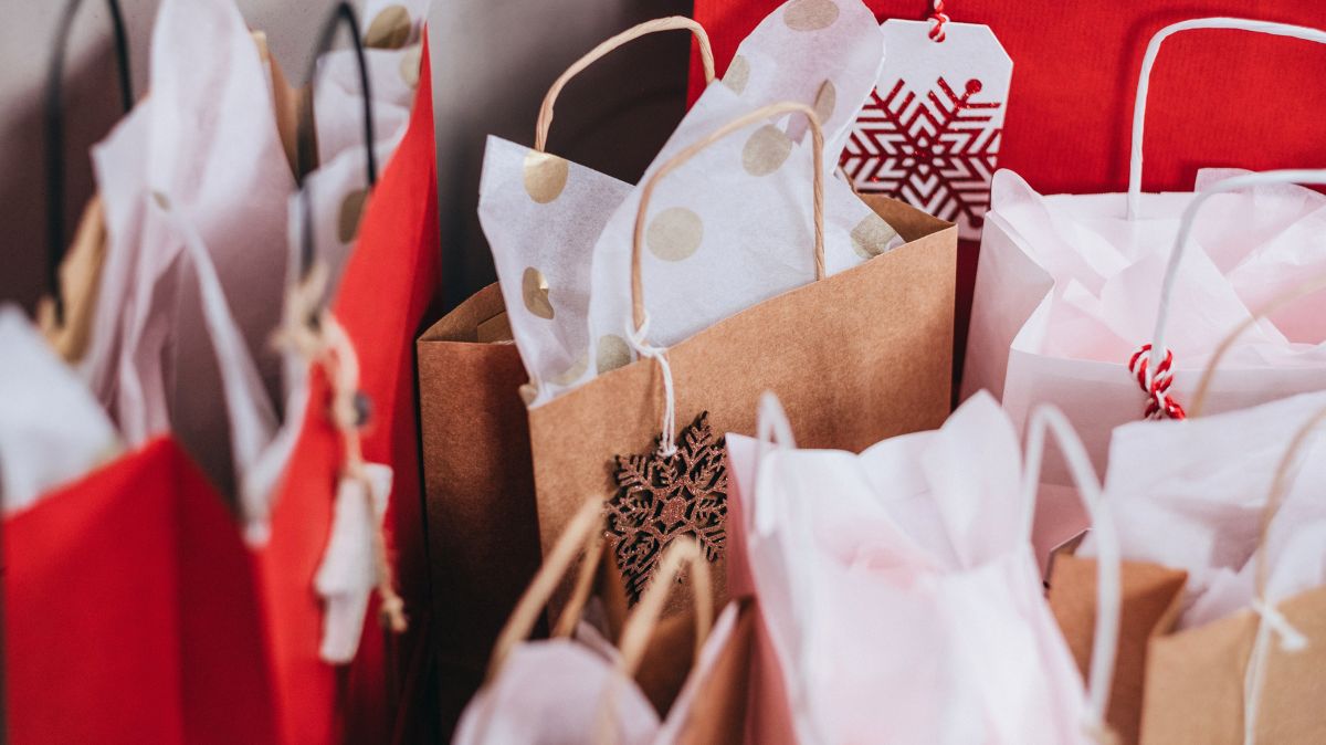Christmas shopping bags