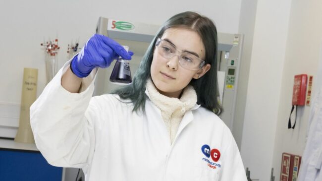 A Level Science student