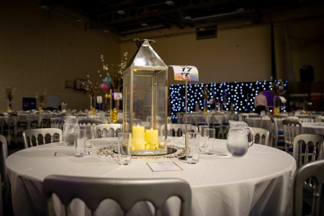 Table settings of the Student Awards