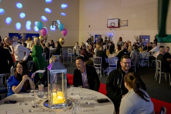 Guests mingle at the Student Awards