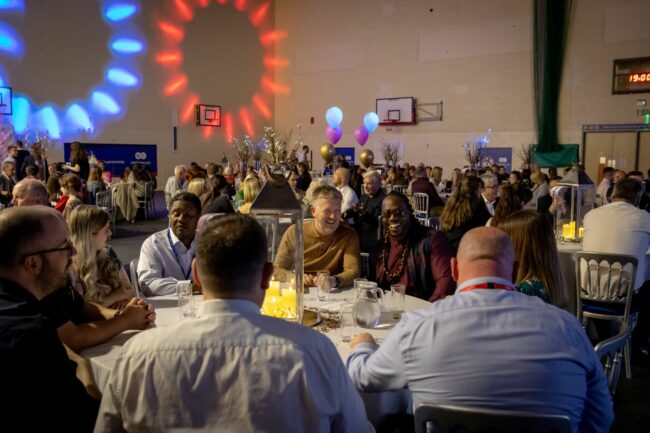 Guests mingle at the Student Awards