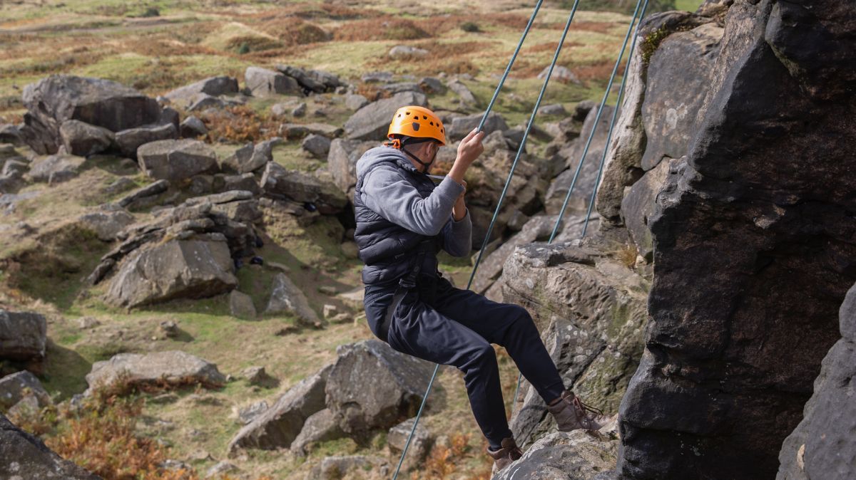 Abseiling Student
