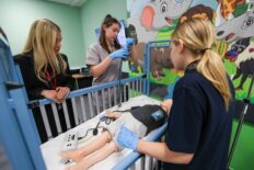 Health and Care students in health ward