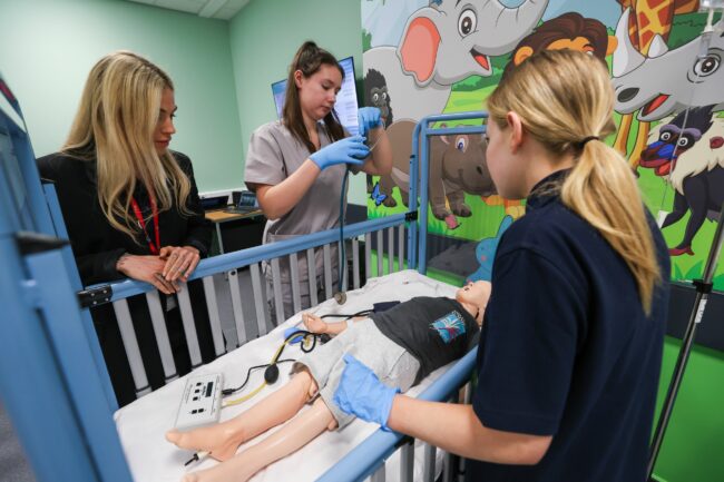 Health and Care students in health ward