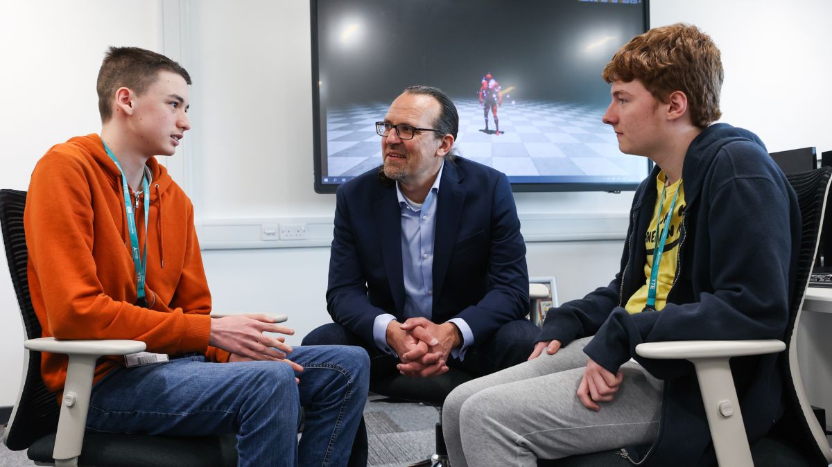Dave Coplin with students