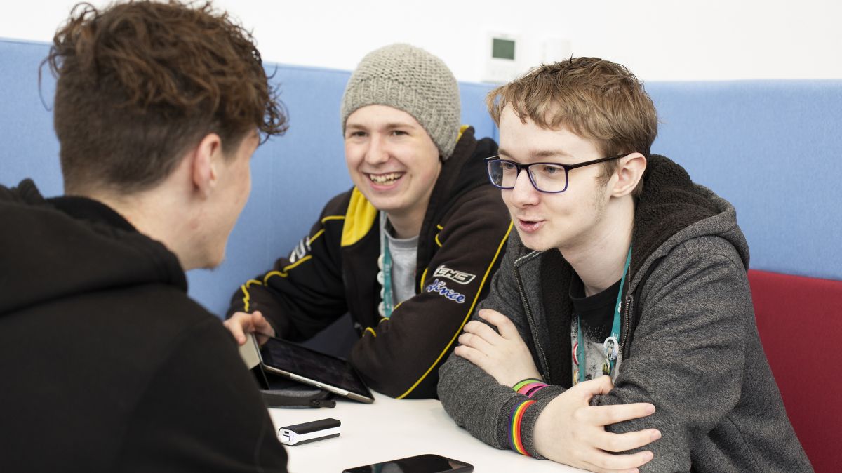 Digital Students Chatting