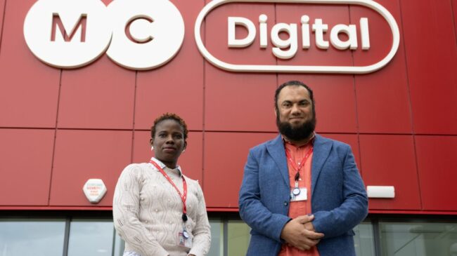 Middlesbrough College lecturers Onike Amodu (left) and Adel Shaban have been acclaimed for their academic paper on Artificial Intelligence