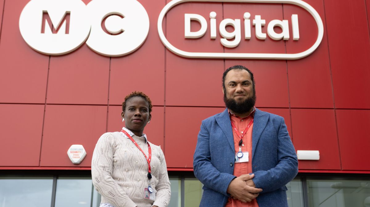 Middlesbrough College lecturers Onike Amodu (left) and Adel Shaban have been acclaimed for their academic paper on Artificial Intelligence