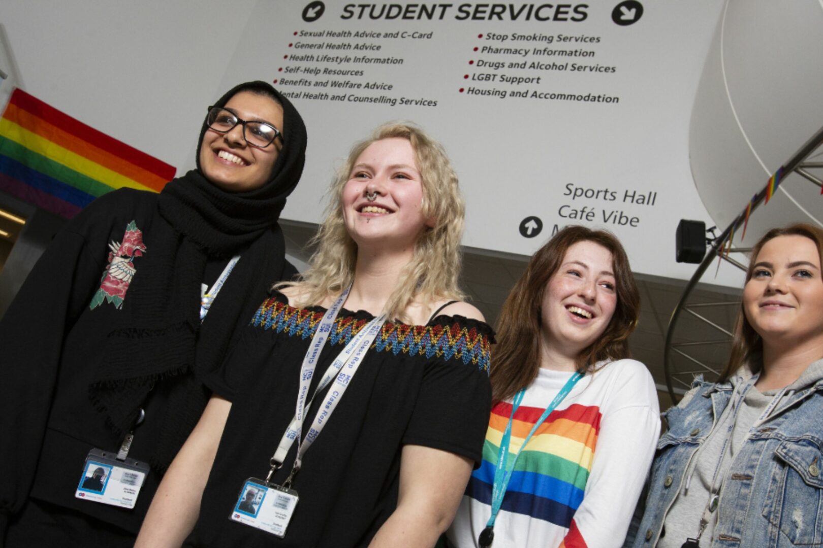 Students Outside Student Services