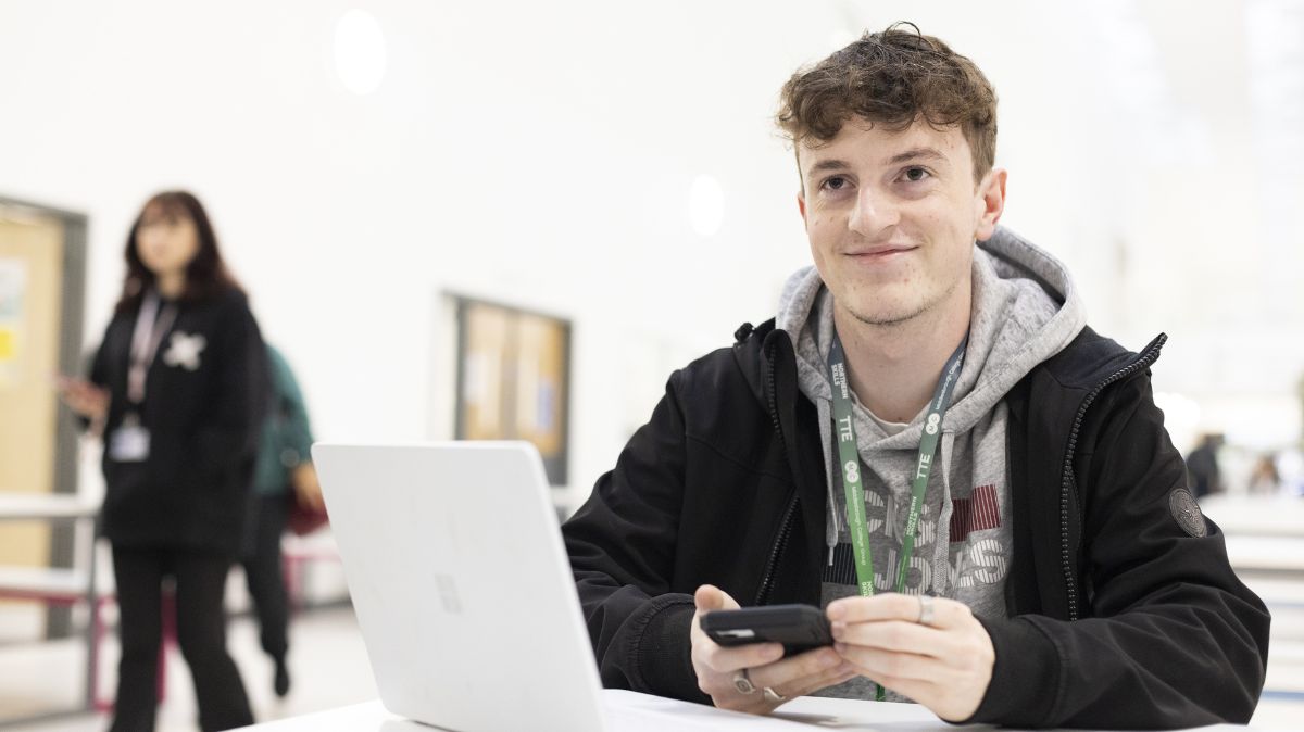 Student on laptop