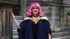 Graduate outside Town Hall