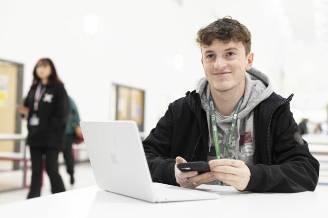 Student On Laptop