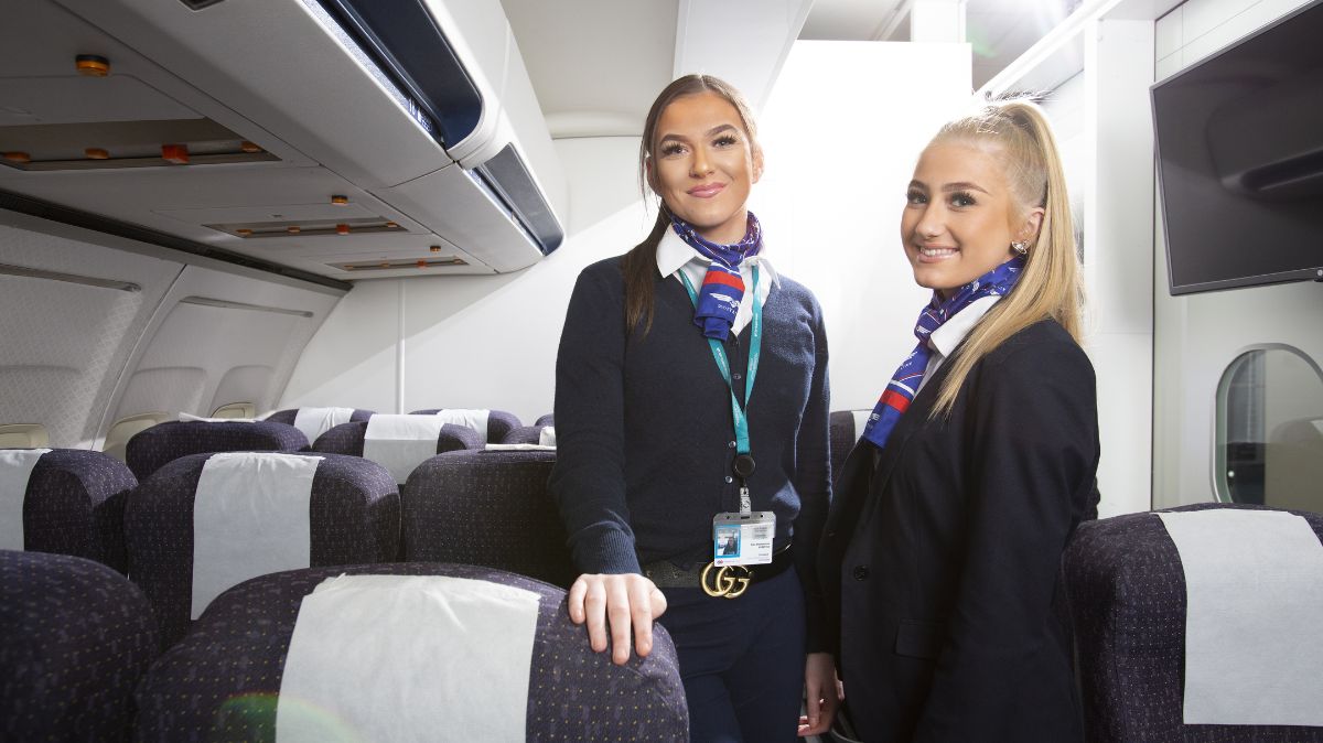 Students in aircraft