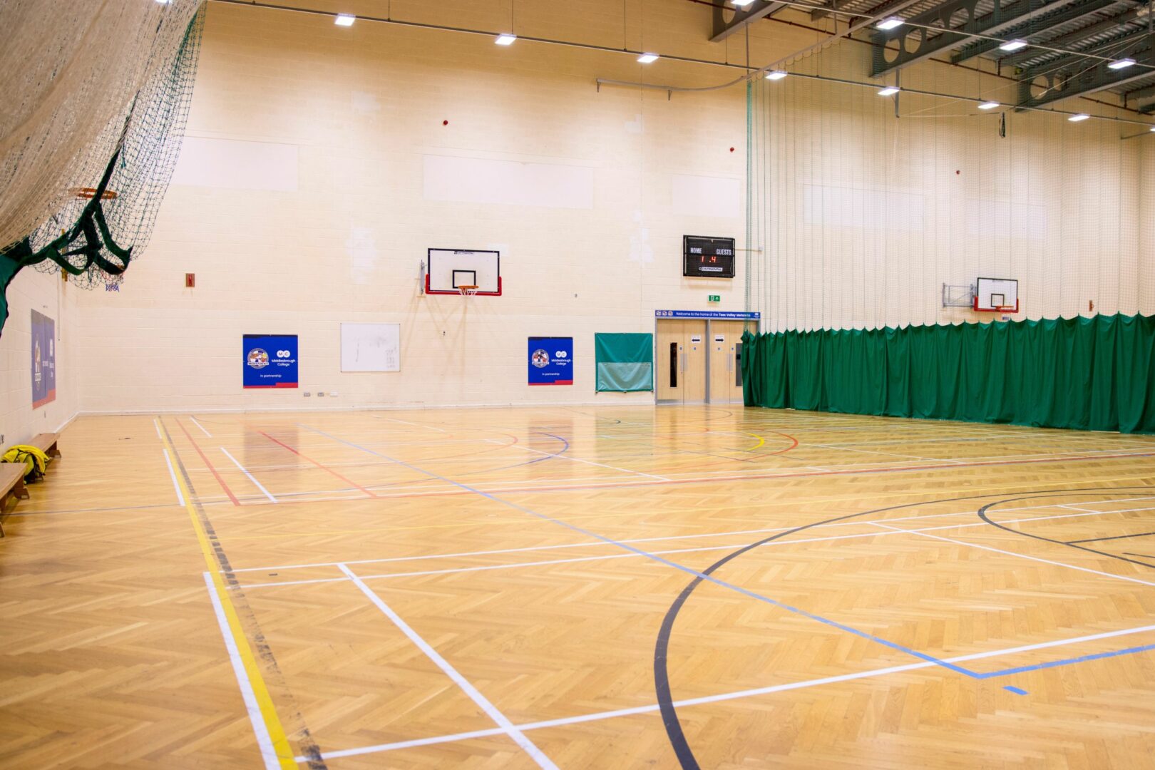 Sports hall at Middlesbrough College