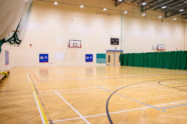 Sports hall at Middlesbrough College